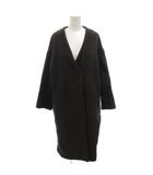 イエナ IENA ノーカラーコート ウール ロング 36 茶 ブラウン /FF ■GY60