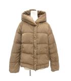 美品 ダウンジャケット L ジップアップ フード ベージュ /AE ■GY59