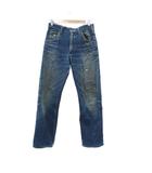 リー LEE デニムパンツ ジーンズ ストレート 31 M 青 ブルー ウォッシュ加工 ペイント加工 /HO29 ■GY58