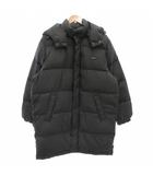 コンバース CONVERSE フード付ダウンコート ロング ジップアップ ロゴ M 黒 ブラック /GV ■GY59