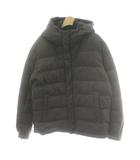 ダウンジャケット フード ジップアップ  L 黒 ブラック /PP ■GY59