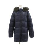 マウジー MOUSSY ダウンコート 2 紺 ネイビー フード付き フェイクファー付き 長袖 /SX ■GY59