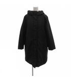 エルプラネット ELLE PLANETE 中綿コート M 黒 ブラック  フード付き ミドル丈  076524 /HW ■GY59