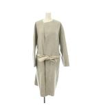 マッキントッシュフィロソフィー MACKINTOSH PHILOSOPHY コート ウール 38 グレー ノーカラー 長袖 ベルト付き /LP ■GY58