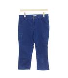 23区 オンワード樫山 カーゴパンツ M 青 ブルー 無地 カーゴポケット クロップド丈 /LP ■GY58