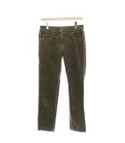 セオリーリュクス theory luxe パンツ 38 カーキ 無地 コーデュロイ ストレートレッグ /LP ■GY58