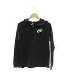 ナイキ NIKE パーカー M 黒 ブラック 白 ホワイト 長袖 フード付き ジップアップ /LP ■GY58