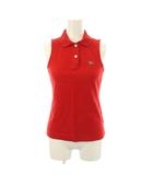 ラコステ LACOSTE ポロシャツ カットソー M ノースリーブ 赤 レッド /LP ■GY58