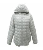 ユニクロ UNIQLO ダウンジャケット L 白 ホワイト フード付き ミドル丈 /YS18 ■GY58