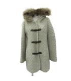 デヴィジオ DESVISIO コート ロング丈 40 L ベージュ ファー付きフード /SM29 ■GY58