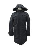 ジュンメン JUN MEN コート ロング丈 フード付き M 黒 ブラック /SY46 ■GY58