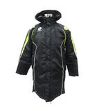 ロット lotto ベンチコート ロング丈 160 黒 ブラック フード付 ロゴプリント /SY47 ■GY58