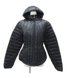 ダウンジャケット ミドル丈 L 黒 ブラック フード付 /SY51 ■GY58