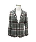 ダブルスタンダードクロージングヒム D/him. テーラードジャケット ミドル丈 シングルボタン ウール 50 マルチカラー グレー チェック柄 7541013A /MA2 ■GY58