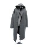ヴァンキッシュ VANQUISH フード付きコート 前開き M グレー ロング丈 裏ボア /SM2 ■GY58