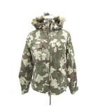 ロキシー ROXY スノーボードウエア ジャケット ミドル丈 フード付 S カーキ カモフラージュ柄 迷彩柄 RSNJK63329 /SY8 ■GY58