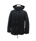 インジアティック In The Attic コート ショート丈  L 黒 ブラック フード付き /HO9 ■GY58