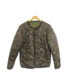 中綿ジャケット 茶 ブラウン カモフラ 迷彩柄 キルティング 長袖 /AH6 ■GY58