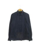 シャツ ストレッチ XL 紺 ネイビー 無地 レギュラーカラー 長袖 /AH8 ■GY58