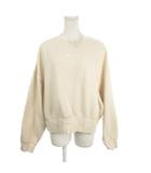 ナイキ NIKE スウェットシャツ M ベージュ ロゴ刺繍 クルーネック 長袖 裏起毛 /MN1 ■GY58