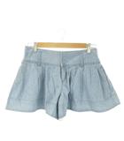 ジルスチュアート JILL STUART キュロット ショートパンツ 4 青 ブルー フレア プリーツ /AO31 ■GY58