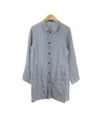 アーバンリサーチ URBAN RESEARCH コート 麻 リネン L 青 ブルー ステンカラー 長袖 /AO9 ■GY58