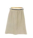 イエナ IENA スカート 38 茶 ブラウン 斜めストライプ柄 Aライン ミディ丈 /AO5 ■GY58