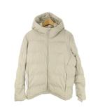 ユニクロ UNIQLO ダウンジャケット XL ライトグレー ベージュ フード付き 長袖 無地 /CK12 ■GY58