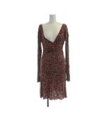 イブルース i Blues ミドルワンピース Vネック 長袖 総柄 38 マルチカラー ■GY58 /MQ