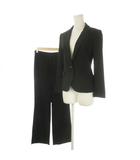 クミキョク 組曲 KUMIKYOKU NOIR ブラックフォーマル 1 セットアップ パンツスーツ 黒 ブラック ノッチドラペル シングルボタン 長袖 /CK11 ■GY58