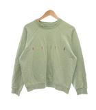 スウェットシャツ 46 緑 グリーン 長袖 クルーネック ロゴ刺繍 /UO ■GY59