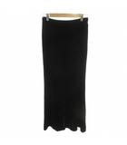 美品 スカート 11 黒 ブラック 無地 ロング丈 213 660 /HW ■GY58