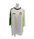 ロット lotto 美品 Tシャツ スポーツウエア M 白 ホワイト ドット柄 ラウンドネック 七分袖 /SJ ■GY58