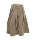 アーバンリサーチ ドアーズ URBAN RESEARCH DOORS コーデュロイ フレアスカート タック ONE ベージュ ■GY60 /TZ