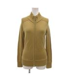 カーディガン ニットジャケット 38 茶 ブラウン 長袖 スタンドカラー ジップアップ /NU ■GY60