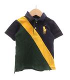 ポロ バイ ラルフローレン Polo by Ralph Lauren ポロシャツ 半袖 ビックポニー刺繍 鹿の子 18M 紺 ネイビー 緑 グリーン /GV ■GY60