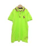 ポロゴルフ ラルフローレン POLO GOLF RALPH LAUREN 美品 ポロシャツ 鹿の子 165 黄緑 紫 半袖 ロゴポニー刺繍 /YJ ■GY60