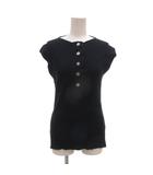 イエナ IENA ニット カットソー 紺 ネイビー ノースリーブ リブ ヘンリーネック /NU ■GY60