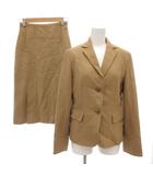 ボールジー BALLSEY トゥモローランド スーツ セットアップ テーラードジャケット ロングスカート 2B 総裏地 ノーベント 36 38 ウール ベージュ /GV ■GY60