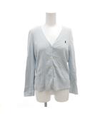 ラルフローレン RALPH LAUREN カーディガン 160 水色 ライトブルー Vネック ロゴ刺繍 長袖 3123-3418 /HW ■GY60