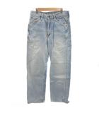 リー LEE ジーンズ デニムパンツ 32×33 水色 ライトブルー ダメージ加工 フルレングス E524-0469 /HW ■GY60