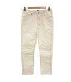 ギャップ GAP DENIM ジーンズ デニムパンツ 26 白 ホワイト 無地 クロップド丈 フリンジ裾 /SJ ■GY60