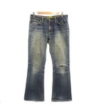 リー LEE RIDE デニムパンツ ダメージジーンズ フレア W31 インディゴブルー /YJ ■GY60