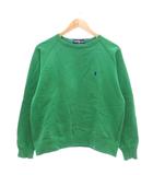 ラルフローレン RALPH LAUREN スウェット トレーナー ラグランスリーブ 長袖 Vガゼット ロゴ刺繍 L 緑 グリーン /YJ ■GY60