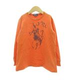 ポロ バイ ラルフローレン Polo by Ralph Lauren 長袖Tシャツ 6 オレンジ 長袖 クルーネック プリント /SX ■GY58