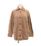 クロコダイル CROCODILE カーディガン ニット ボタンダウン ロゴ刺繍 L 茶 ブラウン /JS ■GY58