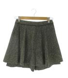ミッシュマッシュ MISCH MASCH キュロットパンツ ツイード 38 グレー 織り柄 フレア ショート丈 /AO35 ■GY61