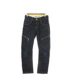 リー LEE デニム ジーンズ 26 紺 ネイビー インディゴ 長ズボン ジッパーポケット 膝切り替え /AO30 ■GY61