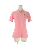 ラコステ LACOSTE ポロシャツ ピンク 文字ワニ ロゴ 無地 襟付き 半袖 /CK16 ■GY61