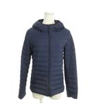 ダウンジャケット 上着 M 紺 ネイビー 無地 フード付き 長袖 /AO14 ■GY61